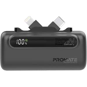 Baterie externa PROMATE Power-Up Duo, 5000mAh, 2xUSB-C, negru