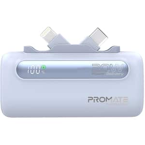 Baterie externa PROMATE Power-Up Duo, 5000mAh, 2xUSB-C, albastru
