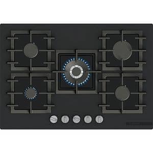 Plita incorporabila BOSCH PPQ7AAI40, Gaz, 5 arzatoare, Wok, negru mat
