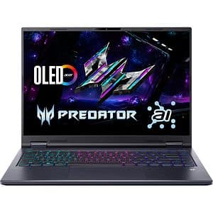 Laptop ACER Predator Helios Neo 14 AI PHN14-71-98L7, Intel Core Ultra 9 285H pana la 5.4GHz, 14.5" 2.8K, 32GB, SSD 2TB, NVIDIA GeForce RTX 5060 8GB, Windows 11 Home, Titanium Gray