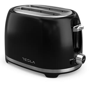 Prajitor de paine TESLA TS200BX, 2 felii, 850W, negru-argintiu