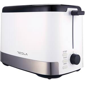 Prajitor de paine TESLA TS300BWX, 2 felii, 800W, alb-argintiu