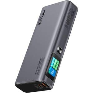Baterie externa PROMATE Titan-130, 20000mAh, 2xUSB-C PD (60W-100W), 1xUSB-A 30W, gri