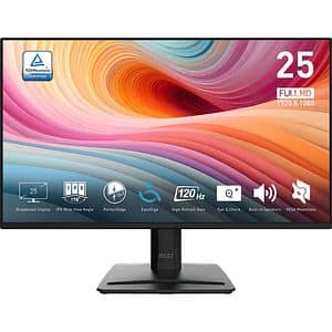 Monitor LED IPS MSI PRO MP252 E2, 24.5", Full HD, 120Hz, Adaptive Sync, HDR, negru
