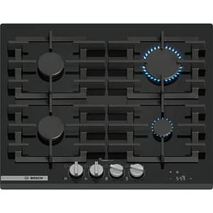 Plita incorporabila BOSCH PRP6A6H40, Gaz, 4 arzatoare, negru