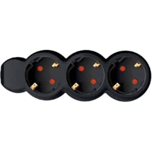Prelungitor cu protectie HOME NV 3, 3 prize, 1.5m, Negru