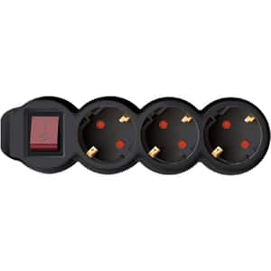 Prelungitor cu protectie HOME NV 3K-3, 3 prize, 3m, Negru