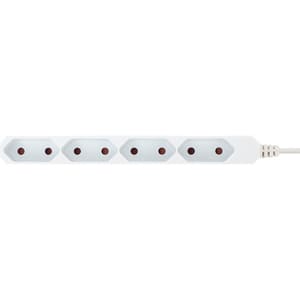 Prelungitor fisa HOME NV 4E-5, 4 prize, 5m, Alb