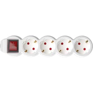 Prelungitor cu protectie HOME NV 4K-3, 4 prize, 3m, Alb