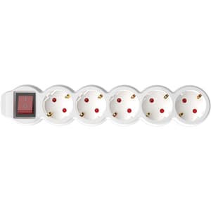 Prelungitor cu protectie HOME NV 5K-3, 5 prize, 3m, Alb