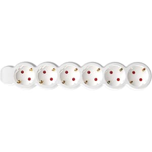 Prelungitor cu protectie HOME NV 6-5, 6 prize, 5m, Alb