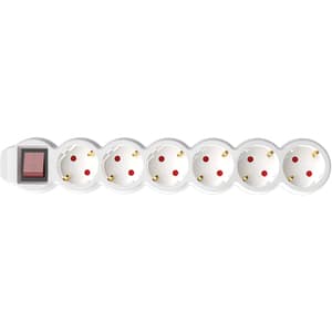 Prelungitor cu protectie HOME NV 6K-10, 6 prize, 10m, Alb