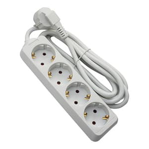 Prelungitor STROHM 5948833072694, 4 prize Shucko, 3m, alb