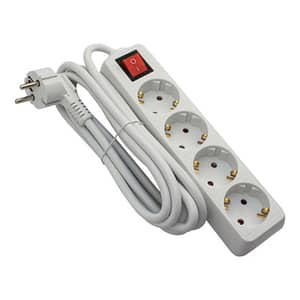 Prelungitor STROHM 5948833066433, 4 prize Shucko, 3m, alb