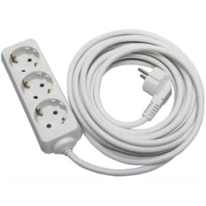 Prelungitor STROHM 5948833077804, 3 prize Shucko, 3m, alb