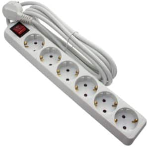 Prelungitor STROHM 5948833077682, 6 prize Shucko, 3m, alb