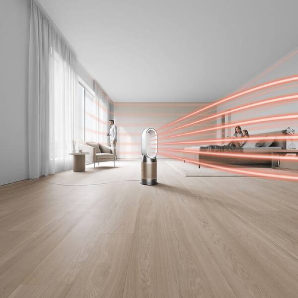 Purificator aer DYSON HP09 Pure Hot+Cool Formaldehyde, 10 trepte viteza, Wi-Fi, Hepa, Telecomanda, alb/auriu