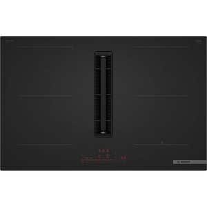 Plita incorporabila cu hota integrata BOSCH PVQ81AH26E, Inductie, 4 arzatoare, Touch control, negru mat