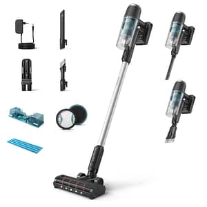 Aspirator vertical PHILIPS XC3133/01, 25.2 V, 0.27l, autonomie max 60 min, PowerCyclone 8, negru-albastru