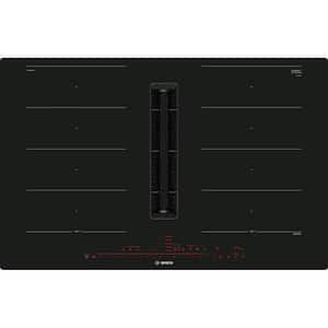 Plita incorporabila cu hota integrata BOSCH PXX801D67E, Inductie, 4 arzatoare, Touch control, negru