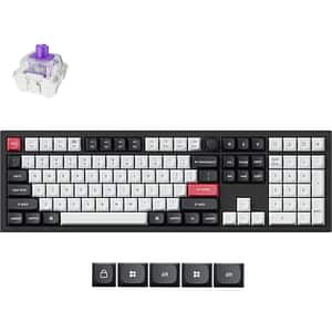 Tastatura Gaming Wireless mecanica KEYCHRON Q6 HE Carbon, Bluetooth, USB, Layout US, negru