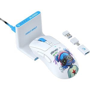 Mouse Gaming Wireless A4TECH R73 Ultra Duo Nyx Mirage, 20000 dpi, alb