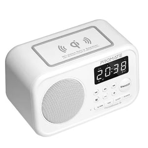 Radio cu ceas PROMATE Timebase-3, Bluetooth, alb