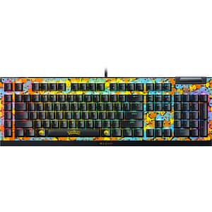 Tastatura Gaming mecanica RAZER BlackWidow V4X Pokemon Kanto Edition, USB, Layout US, negru