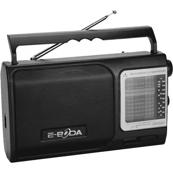 Radio portabil E-BODA RP100, FM, 3 x UM 1, negru