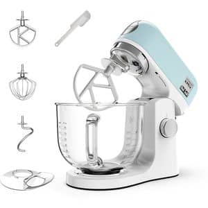 Robot de bucatarie KENWOOD KMix KMX754APB, vas 5l, 1000W, 6 trepte viteza, bleu-alb