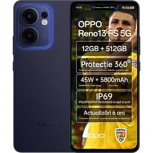 Telefon OPPO Reno13 FS 5G, 512GB, 12GB RAM, Dual SIM, Luminous Blue