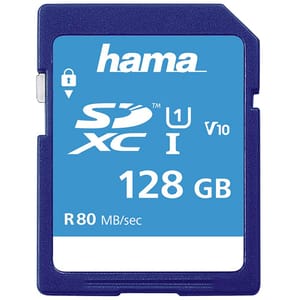 Card de memorie HAMA 124137, SDXC, 128GB, 80MB/s, Clasa 10 UHS-I