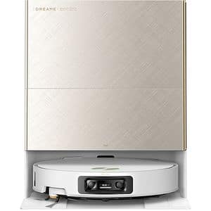 Aspirator robot DREAME X60 Ultra Complete RLX87DEWH, 0.23l, 14.4V, autonomie max 180 min, HyperStream Detangling DuoBrush 2.0, alb-auriu
