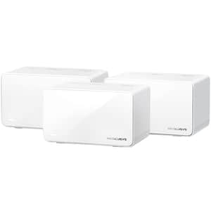 Sistem Wi-Fi Mesh MERCUSYS Halo H90X AX6000, Wi-Fi 6, Dual-Band 1148 + 4804 Mbps, 3 buc, alb