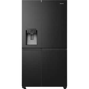 Side by Side HISENSE RS818N4TFE, Total No Frost, 632 l, H 179 cm, Clasa E, Dozator apa, Wi-Fi, negru