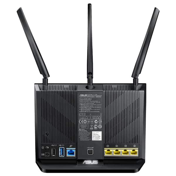 Router Wireless Gigabit ASUS RT-AC68U, Dual-Band 600 + 1300 Mbps, USB 3.0, negru 