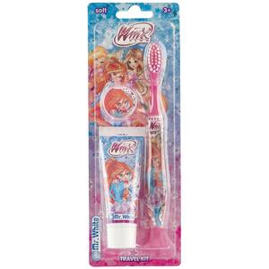Set MR.WHITE Winx RW8012: Periuta de dinti+ Pasta de dinti aroma de capsuni, 75ml