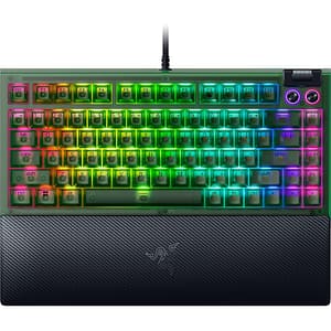 Tastatura Gaming mecanica RAZER BlackWidow V4 75%, USB, Layout US, Phantom Green Edition