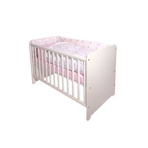 Set lenjerie pat LORELLI Smile - Moons Stars 20801155201, 10 buc, 120x60 cm, roz-alb 