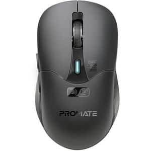 Mouse Wireless PROMATE Samo, Dual Mode, 1600 dpi, Bluetooth, negru