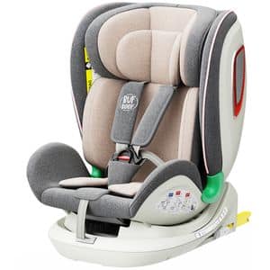 Scaun auto BUF BOOF Platinum Deluxe rotativ 360 grade 906PLATPINK, Isofix, 0-36 kg, i-Size, roz-gri