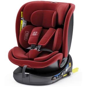 Scaun auto BUF BOOF B-Joy Deluxe rotativ 360 grade BJOYRED, Isofix, 0-36 kg, i-Size, rosu-negru