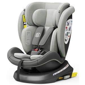 Scaun auto BUF BOOF TWT PLus rotativ 360 grade ISIZETWTDUOG, Isofix, 0-36 kg, R129, gri deschis-negru