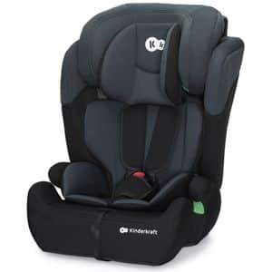 Scaun auto KINDERKRAFT Comfort Up KCCOUP02BLK, 5 puncte, 9-36 kg, R129, gri inchis-negru