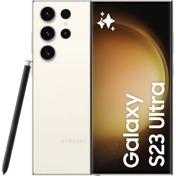 au Samsung Galaxy S23 Ultra 256GB　クリーム Telefon SAMSUNG Galaxy S23 Ultra 5G, 256GB, 8GB RAM, Dual
