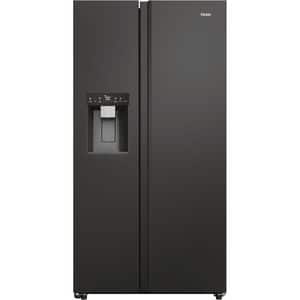 Side by Side HAIER HSW59F18EIPT, Total No Frost, 601 l, H 178 cm, Clasa E, Dozator apa, Wi-Fi, negru