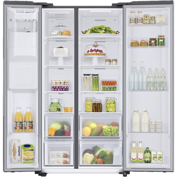 Side by side SAMSUNG RS67A8810S9/EF, No Frost, 634 l, H 178 cm, Clasa F, Dozator apa, Twin Cooling Plus, inox