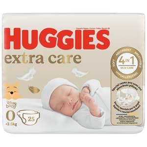 Scutece HUGGIES Extra Care Convi nr 0, Unisex, <3.5 kg, 25 buc
