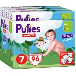 Scutece chilotel PUFIES Fashion&Nature nr 7 Maxi, Unisex, 17+ kg, 96 buc