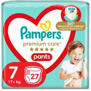 Scutece chilotel PAMPERS Premium Care Value Pack nr 7, 17 kg+, 27 buc